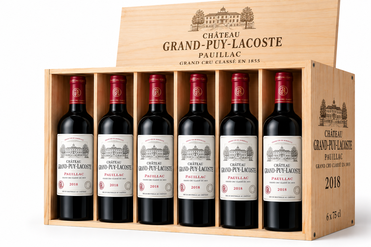 Château Grand-Puy-Lacoste 2018, Pauillac, 5ème Grand Cru Classé 6 Bottle Case OWC