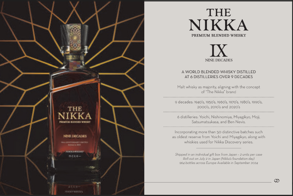 The Nikka Premium Blended Whiskey 9 Decades 70cl