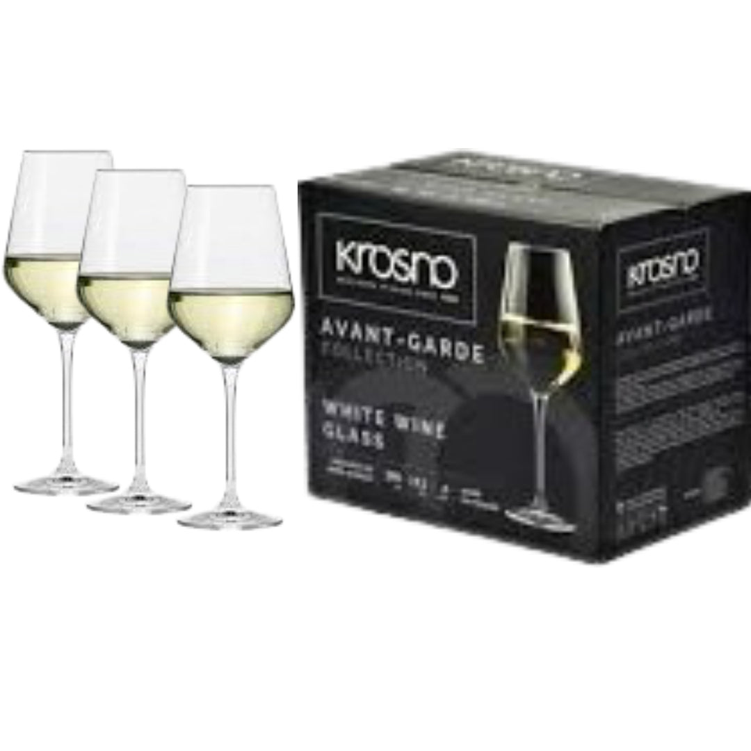 Avant Garde White Wine Glass By Krosno (Set Of 6)