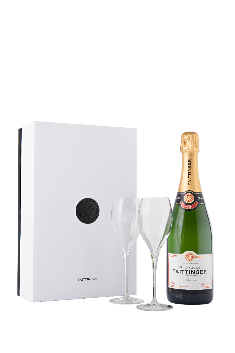 Champagne Taittinger & 2 Glass Gift Set