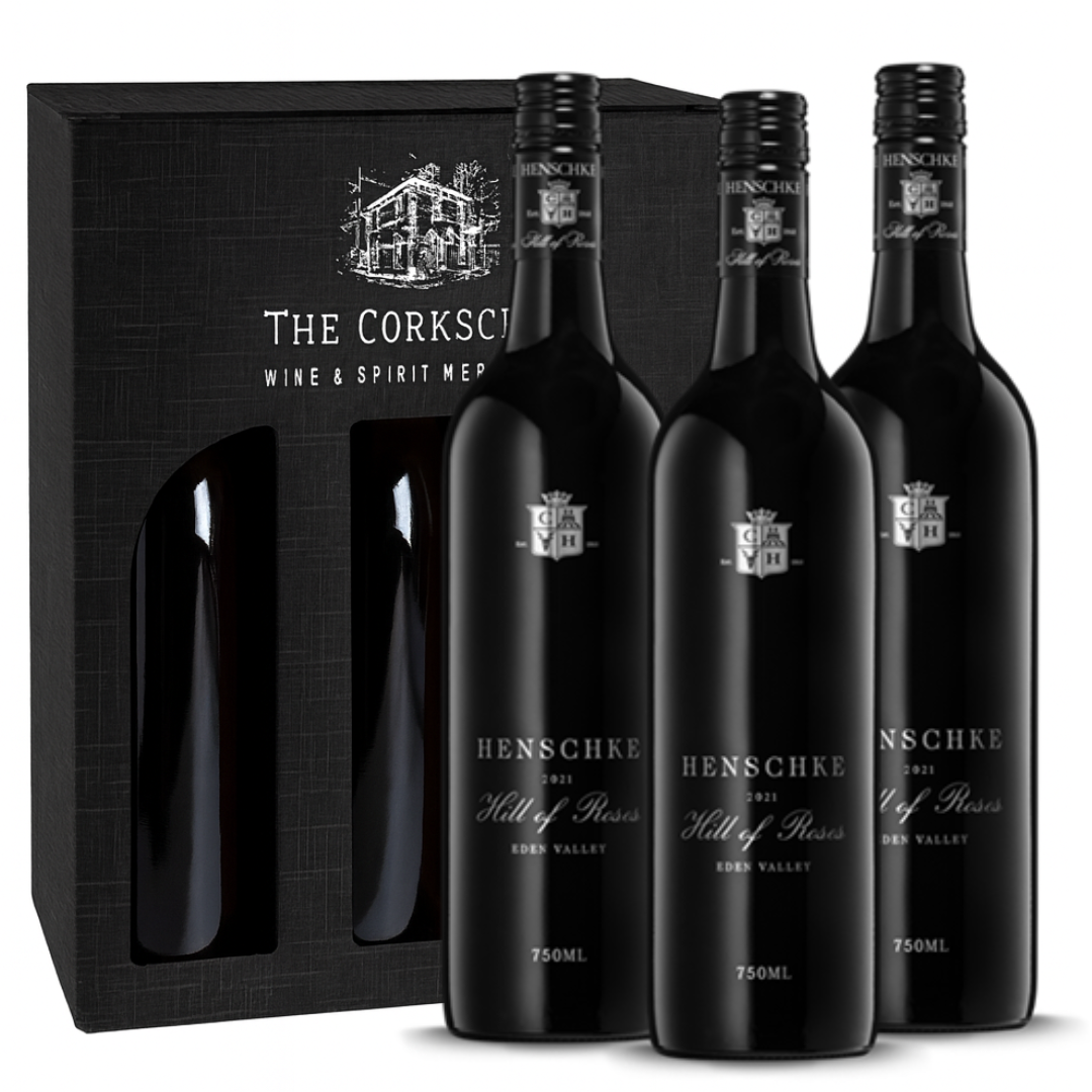 Henschke, `Hill of Roses` Eden Valley Shiraz 2021 3 Bottle Gift Set