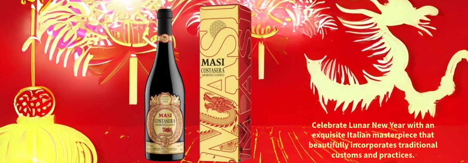 An Exquisite Fusion of Italian Craftsmanship and Lunar New Year Traditions - Masi Costasera Amarone Della Valpolicella Classico CNY 2024 Year Of The Dragon